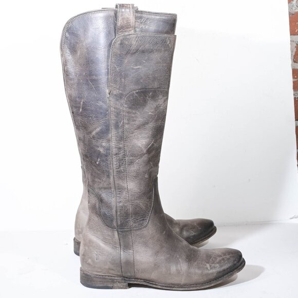 Frye 3476534 Paige Tall Riding Boots in Slate - 9 - Picture 2 of 8